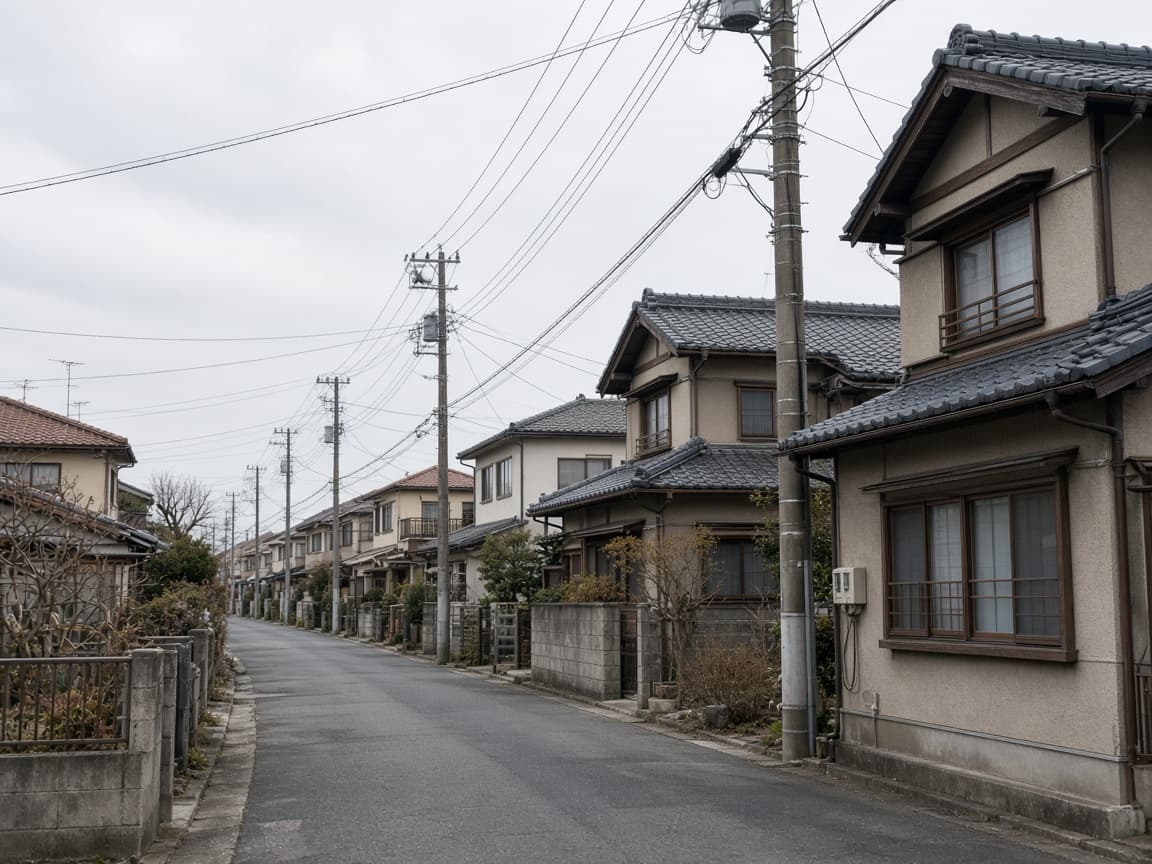 新潟市の住宅街を思わせる生成イメージ