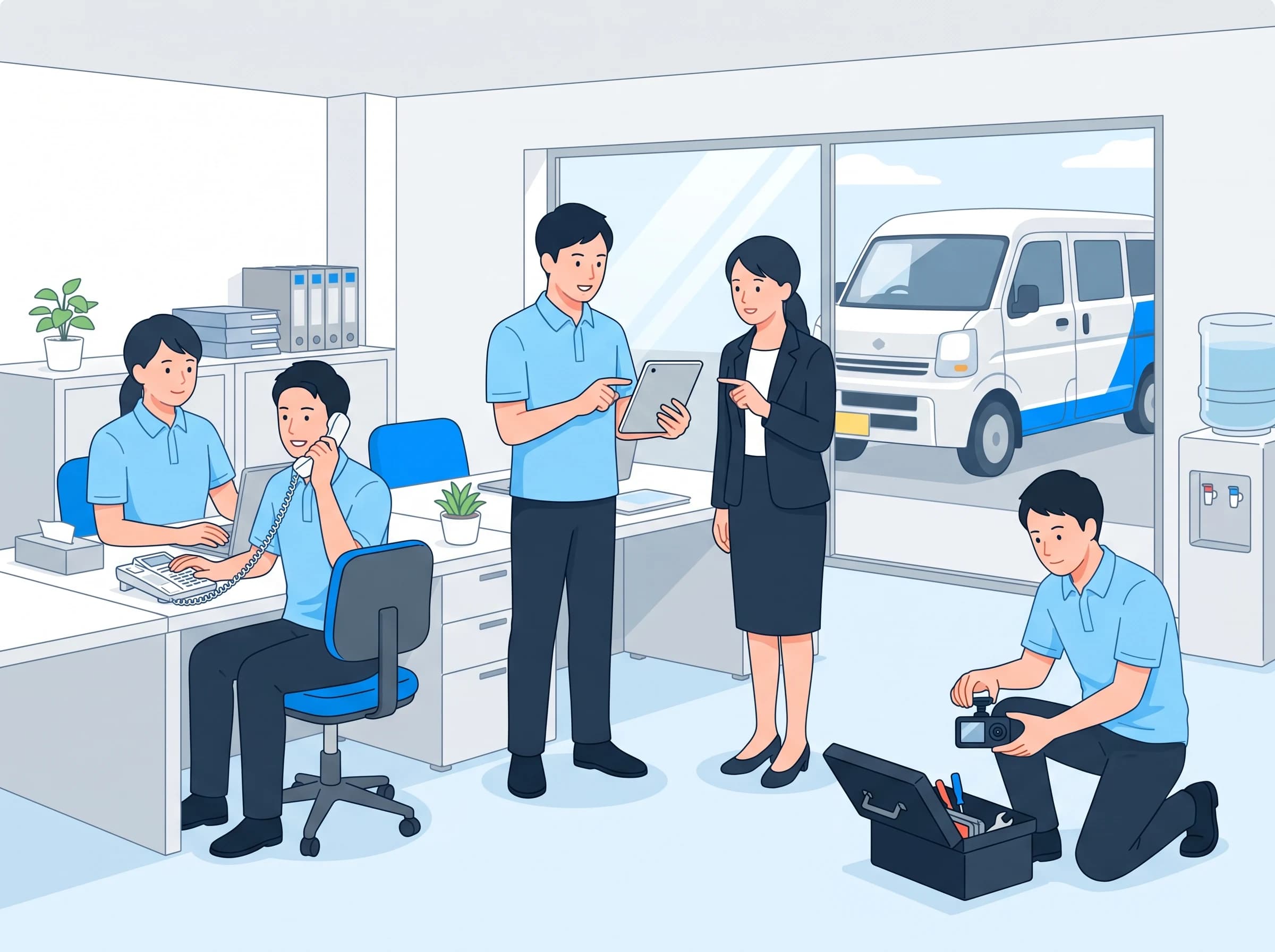 オフィスで働く東邦サービスのスタッフ